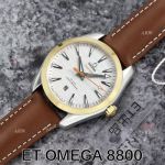Swiss Grade Omega Aqua Terra Stainless Steel Brown Strap Clone 8800 Movement
